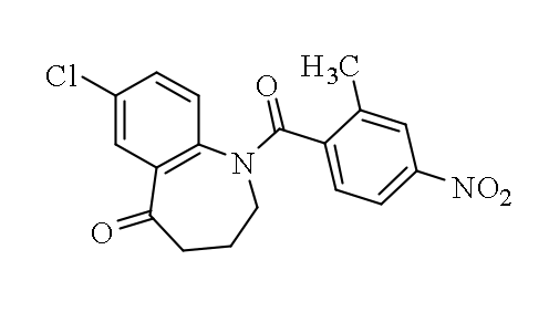 7-Chloro-1,2,3,4-tetrahydro-1-(2-methyl-4-nitrobenzoyl)-5H-1-benzazepin-5-one